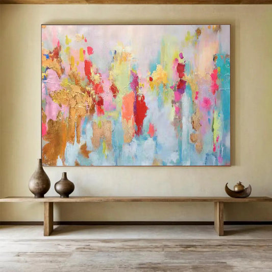 Dreamy Color Splash Abstract for Boho - Chic Bedroom DLZ3027