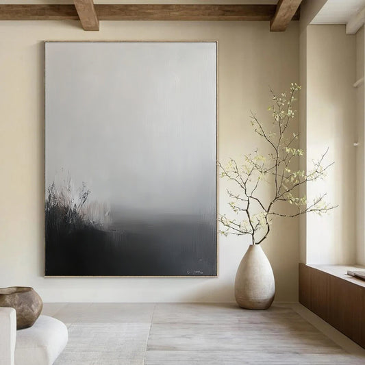 Misty Landscape Abstract for Thoughtful Reading Nook & Lakeside Cottage STSC288