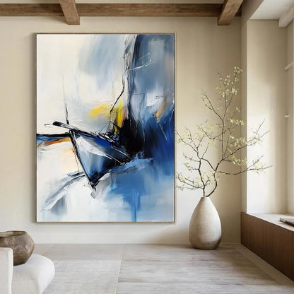 Abstract Sailing Boat for Nautical - Themed Home & Coastal Café STSC645