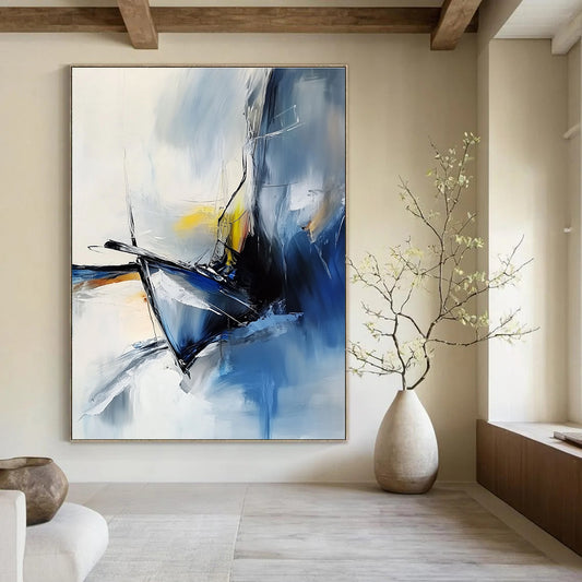 Abstract Sailing Boat for Nautical - Themed Home & Coastal Café STSC645