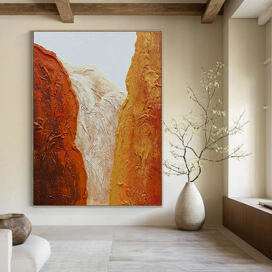 Colorful Mountain - Inspired Abstract Art for Adventure Lodge & Outdoor Enthusiast’s Home DLZ1217