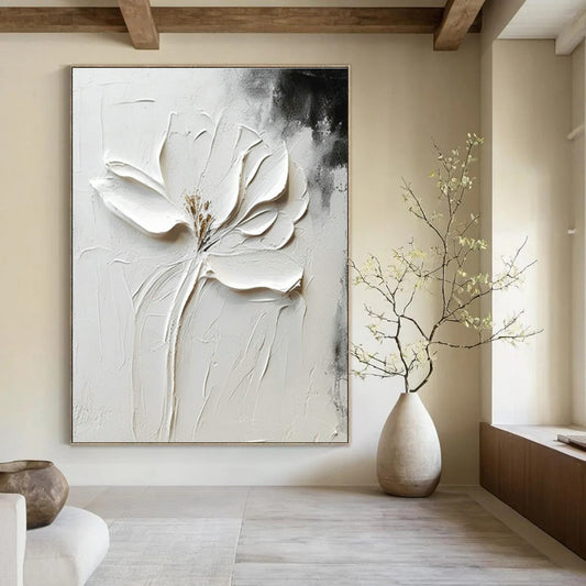 3D White Flower Close - Up for Elegant Boudoir & High - End Floral Boutique DLZ0908