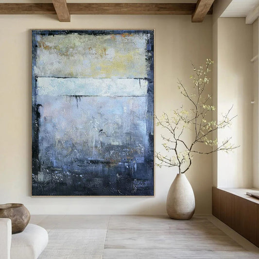 Gray - Blue Abstract Art for Architectural Firm Office & Art - Centric Community Center DLZ1799