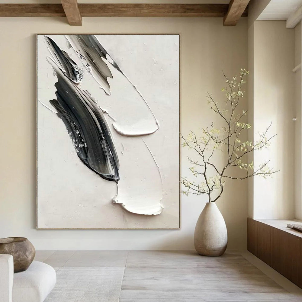 nico❀ART texturedart様 Gray - White Textured Art for Urban Loft & Neutral - Toned