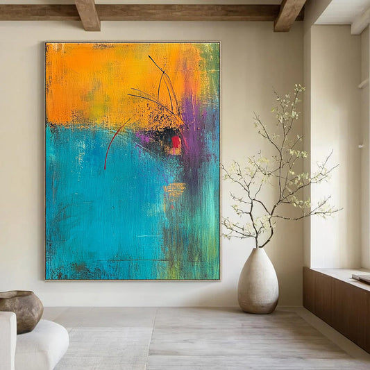 Colorful Abstract with Lines for Creative Studio & Vibrant Restaurant STSC405
