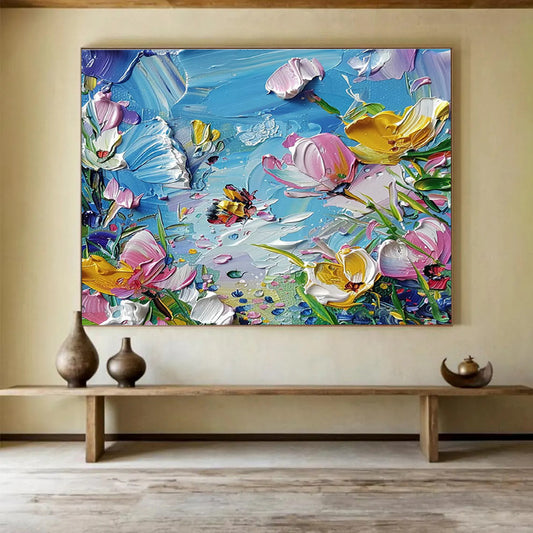 3D Flower and Bee Art for Children’s Playroom Wall Accents DLZ3218
