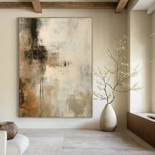 Earth - Toned Abstract Art for Nature - Inspired Spa & Minimalist Home Office DLZ2126