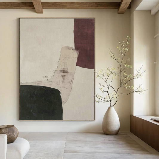 Brown - Black - White Abstract Art for Living Room & Bedroom DLZ0408
