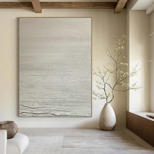 Light Gray Wave - Texture Art for Spa Wellness Center Relaxation Zones DLZ0206