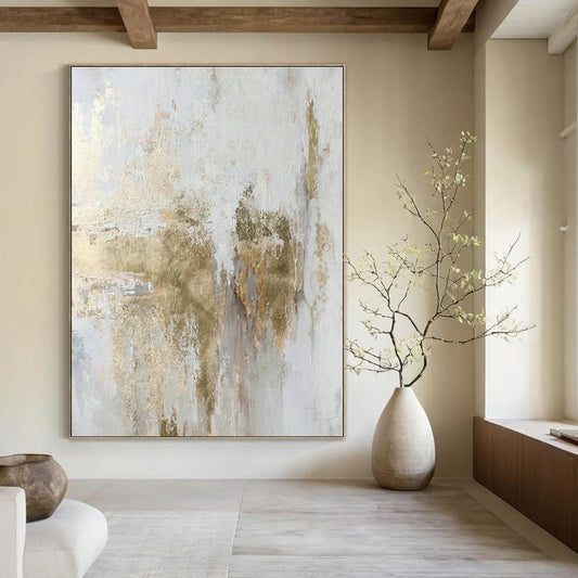 Glamorous Gold - Foil Abstract Art for Bedroom & Living Room DLZ0395