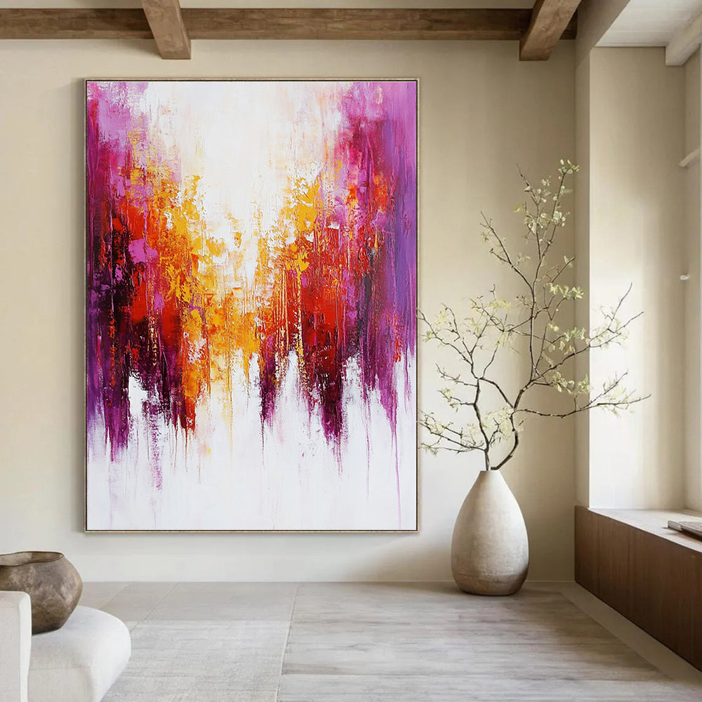 Purple and Orange Abstract Path for Art - Inspired Lounge & Sophisticated Spa STSC416