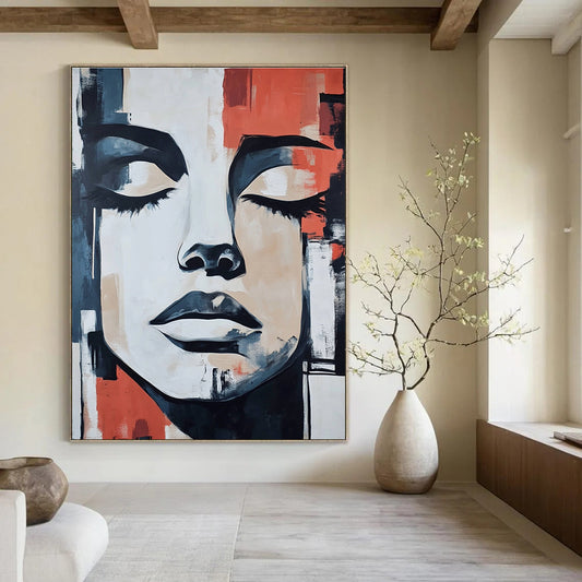 Abstract Face with Geometric Background for Contemporary Art Gallery & Stylish Beauty Salon STSC991