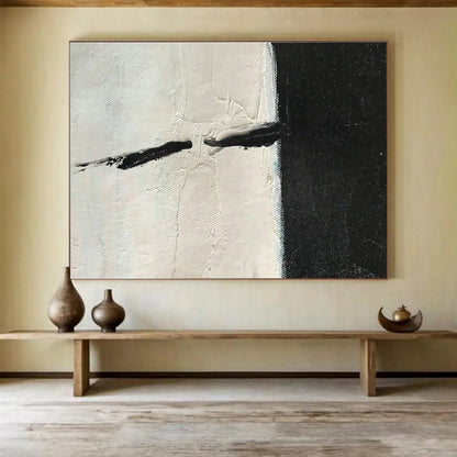 Black - White Abstract Art for Contemporary Art Gallery Bathrooms DLZ2561