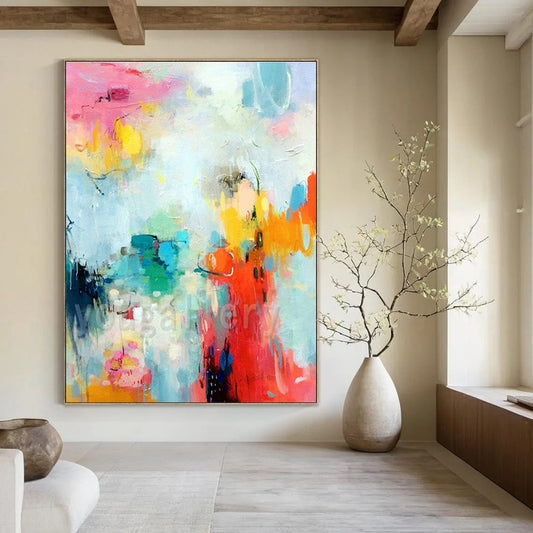 Fresh Color Abstract Art for Modern Café & Art Studio Break Area DLZ1072