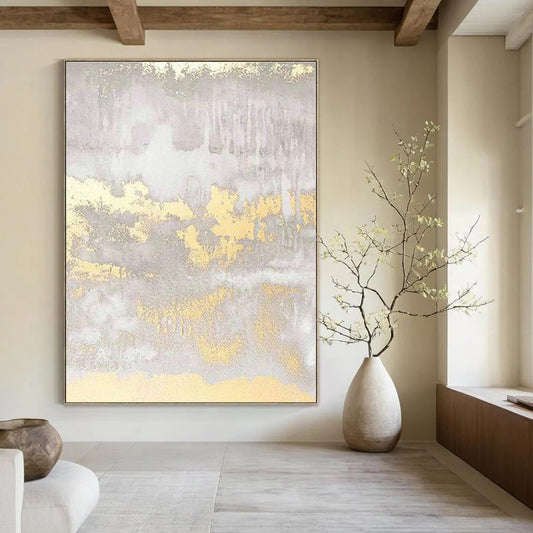 Gold - Gray Abstract for Sophisticated Hotel Lobby & Luxury Rooftop Bar DLZ0958