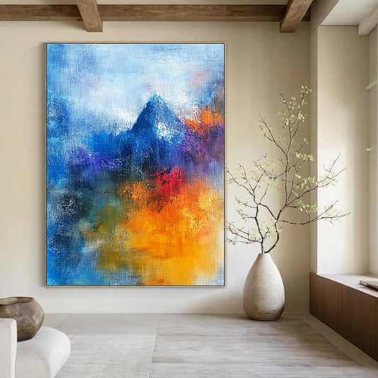 Colorful Mountain Abstract for Adventure - Themed Home & Art - Loving Retreat STSC249