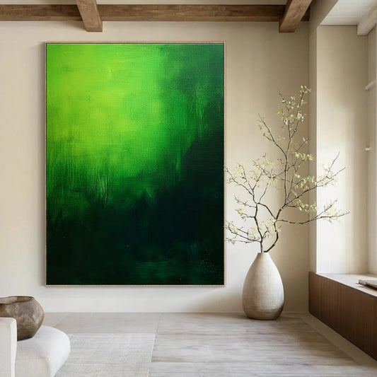 Green Gradient Abstract for Nature - Themed Living Room & Eco - Friendly Office STSC310