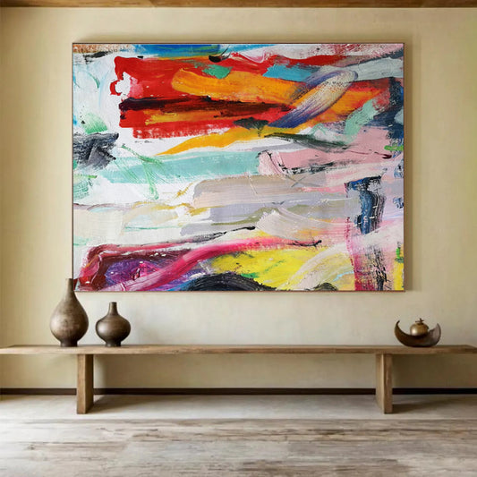 Colorful Stroke Abstract Art for Trendy Retail Store Window Displays DLZ2689
