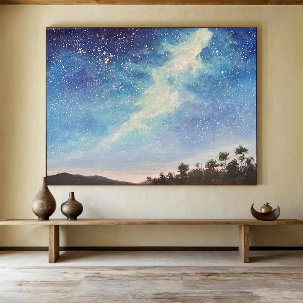 Galaxy Night View Oil Painting for Celestial - Themed Home Theaters DLZ2498