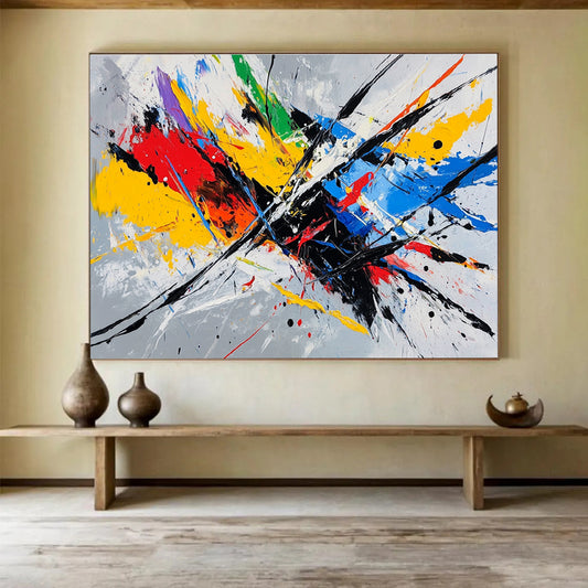 Explosive Color Splash Art for Creative Studio & Trendy Event Space SC156