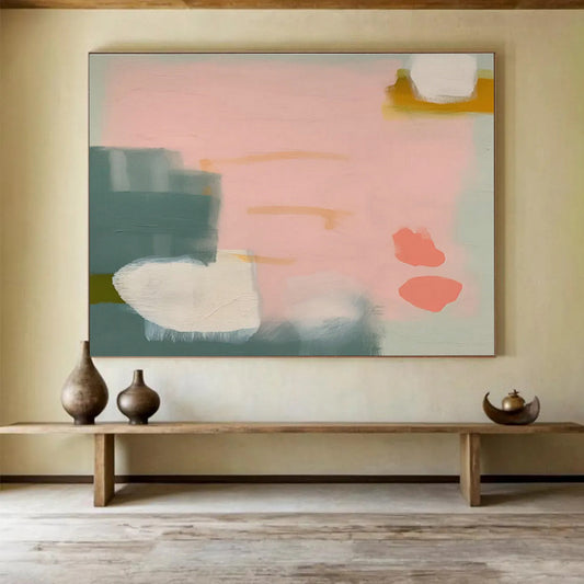 Fresh Color Block Abstract Art for Modern Scandinavian Entryway DLZ2872