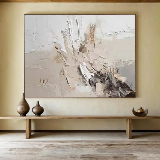 Beige - Gold Textured Abstract for Minimalist Living Room DLZ3002