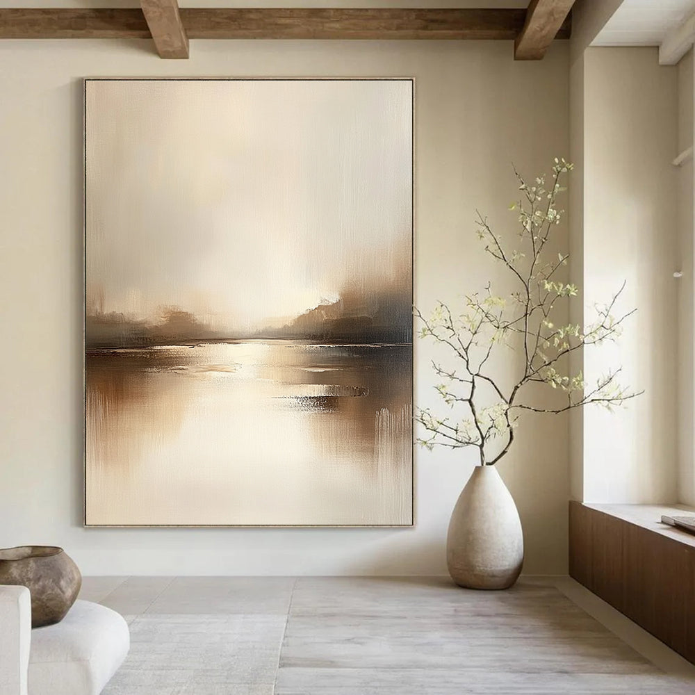Soft - Toned Lake Serenity Art for Bedroom Retreat & Spa Lounge STSC091