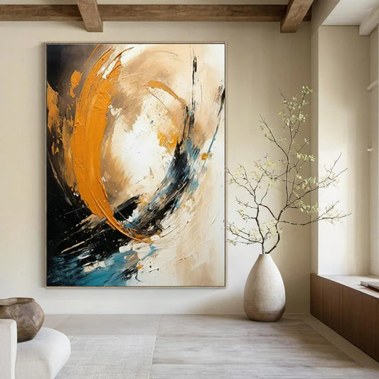 Dynamic Circle Abstract Art for Trendy Café & Art - Lovers’ Studio DLZ1712