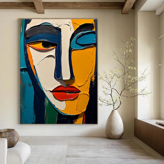 Cubist - Style Face Painting for Modern Art Studio & Avant - Garde Boutique STSC557