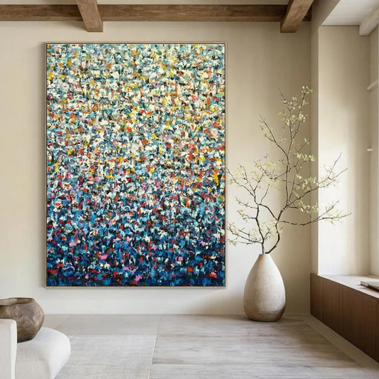 Pointillism Landscape Abstract Art for Coastal Café & Art Gallery Corner DLZ1351