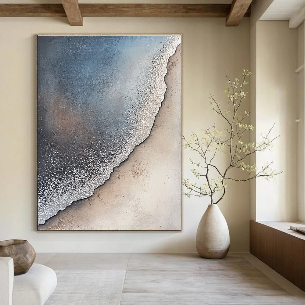 Textured Beach Scene for Coastal - Style Home & Relaxing Spa STSC256
