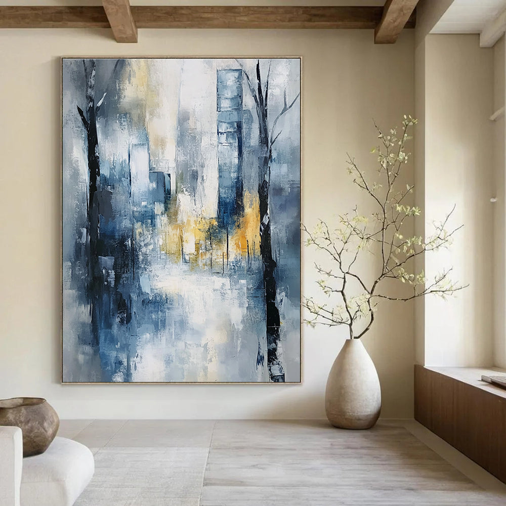 Gray - Toned Cityscape for Sophisticated Office & Industrial - Style Home STSC278