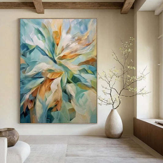 Floral Abstract Art for Romantic Home Bedroom Accent Walls DLZ0279