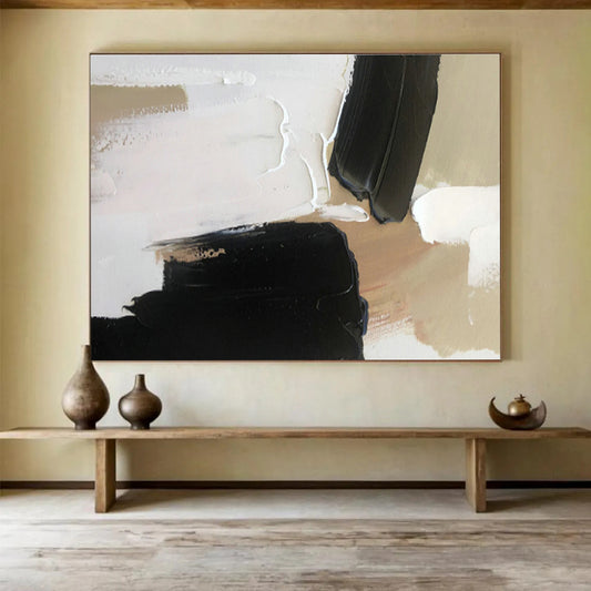 Grey - White - Gold Abstract Art for Studio Luxe Artistic Vibe DLZ2700