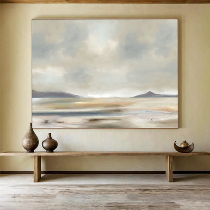 Light - Colored Lakeside Landscape Art for Relaxing Bedroom DLZ2743