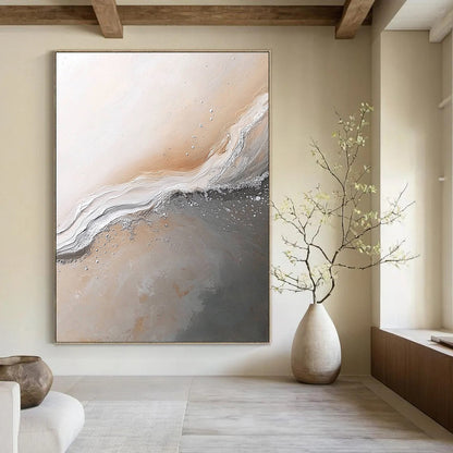 Serene Abstract Art for Scandinavian Bedroom & Coastal Café STSC014