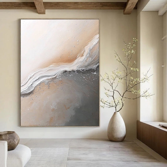 Serene Abstract Art for Scandinavian Bedroom & Coastal Café STSC014