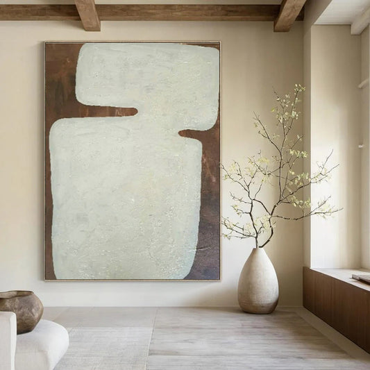 White Irregular - Shaped Art for Rustic Art Studio & Industrial - Chic Home DLZ1897