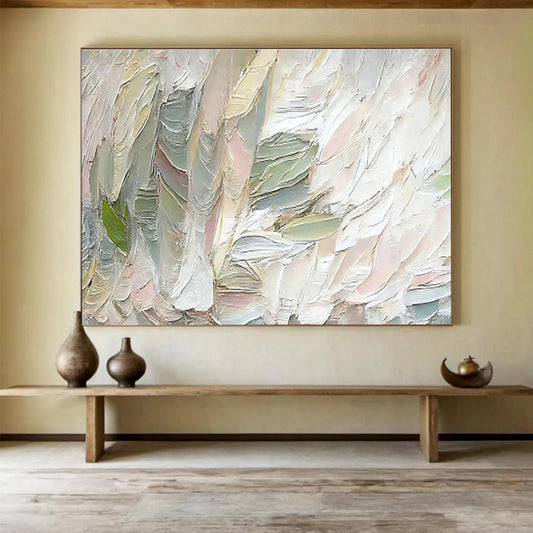 Pink - Green Texture Abstract Art for Minimalist Office Break Rooms DLZ2645