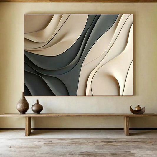 Curved 3D Art for Modern Office Lounge DLZ2907