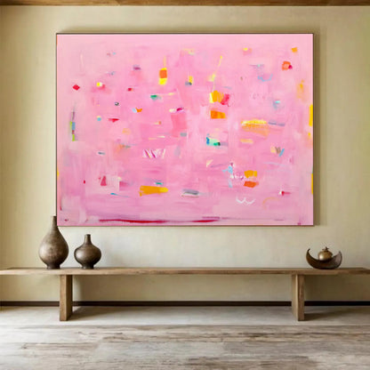Pink Color - Dot Abstract Art for Cheerful Girl’s Bedrooms DLZ2435