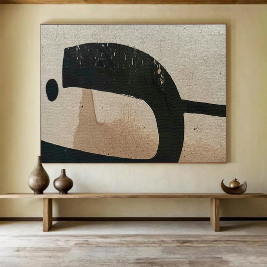 Black - Brown Geometric Abstract for Rustic - Modern Restaurant DLZ2971