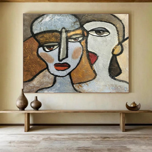 Cubist - Style Figure Art for Sophisticated Art Galleries DLZ3103