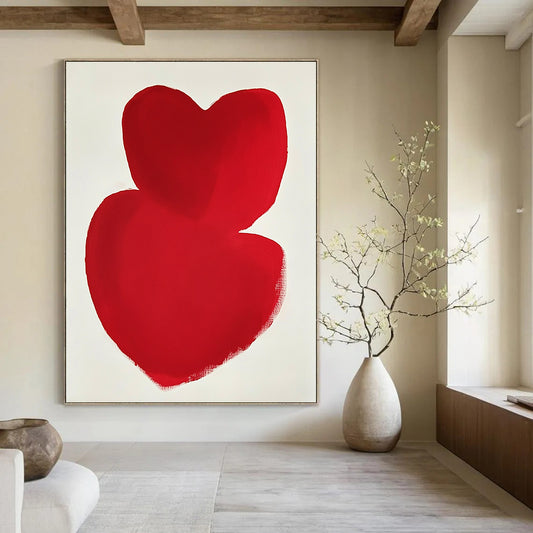 Double Red Hearts for Romantic Dining Room & Valentine’s Day Decor STSC1192