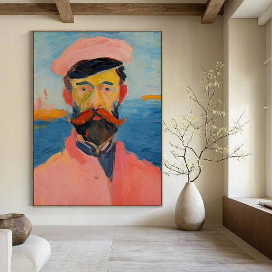 Portrait Art with Coastal Background for Nautical - Themed Restaurant & Art - Focused B&B DLZ1762