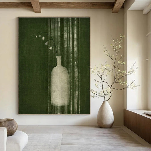 Delicate Floral Vase Art for Vintage - Inspired Bedroom & Garden - Themed Café DLZ1384