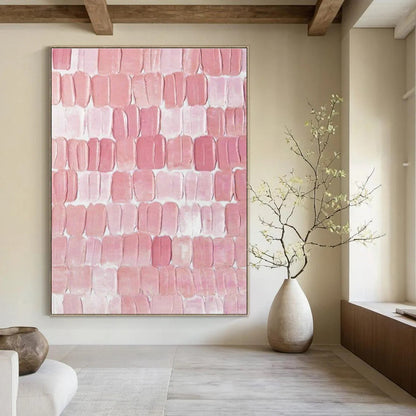 Pink Textured Art for Girly Home Bedroom Vanity Areas DLZ0274