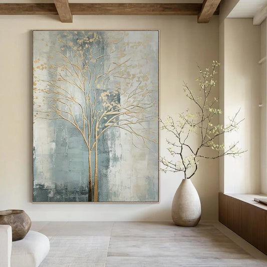 Golden Tree Art for Luxury Hotel Lobby Entrances DLZ0120