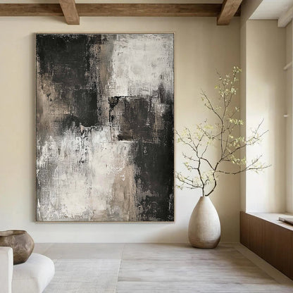 Industrial Gray Abstract Art for Loft & Gallery STSC069