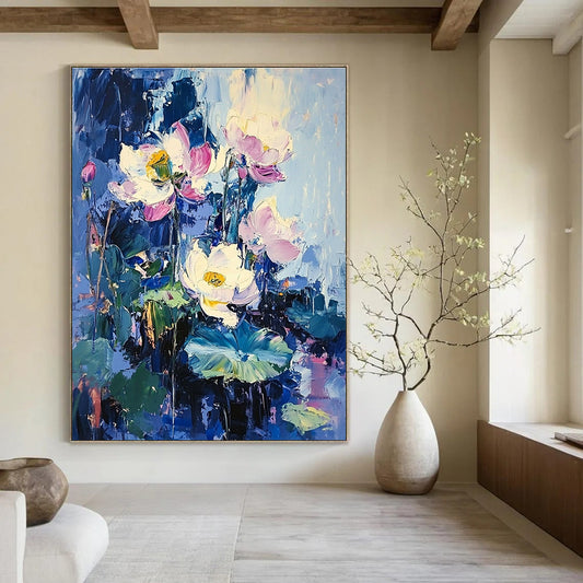Impasto Lotus Flowers for Zen - Inspired Spa & Oriental - Style Home STSC190